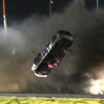 El espectacular video del accidente del que salió ileso el piloto de Nascar Ryan Precce, el carro se volcó más de 10 veces y quedó destrozado