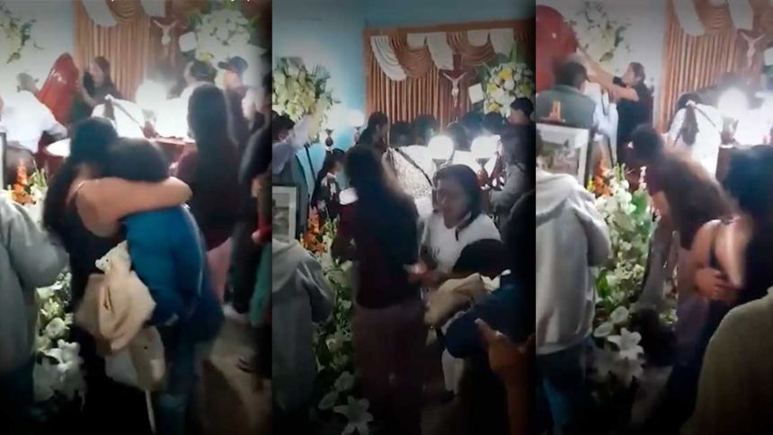 EN VIDEO: Conmoción en Perú, luego de que supuesto fallecido despertó en pleno velorio
