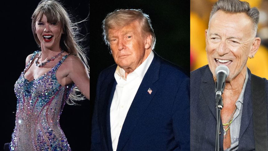 Músicos estadounidenses defendieron a Taylor Swift y Bruce Springsteen de los ataques de Trump