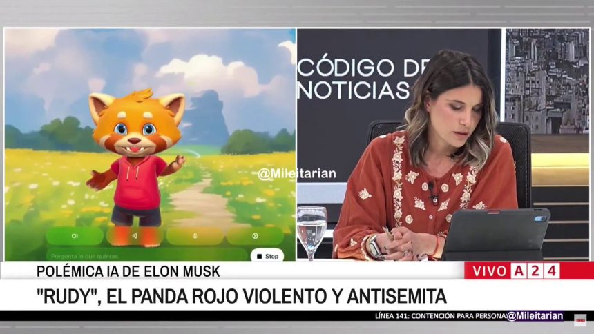 EN VIDEO: La polémica que generó la IA "infantil" de Grok durante un programa en vivo de la televisión argentina